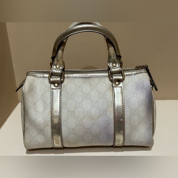 Gucci White and Silver Mini Boston Satchel - Picture 4 of 11